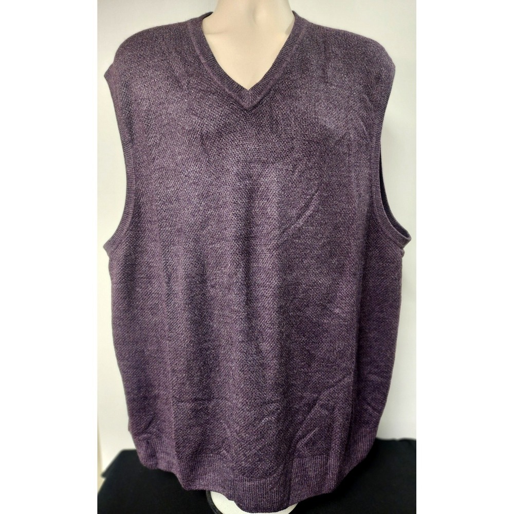 Dockers Mens  Purple V-Neck Sweater Vest‎  Size 3XL